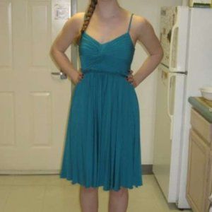 Calvin Klein Grecian teal cocktail dress